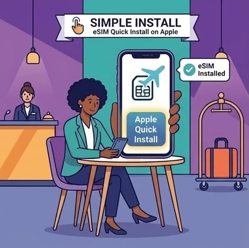 FlySimGo - No Setup Stress β One-Tap eSIM Setup